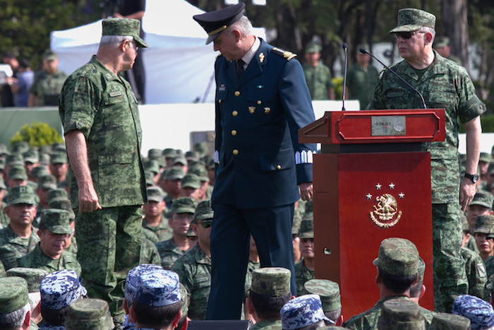 El Secretario de la Defensa Nacional, General Salvador Cienfuegos Zepeda, ofreció disculpas esta mañana por los hechos lamentables de Ajuchitlán. Foto: Cuartoscuro 