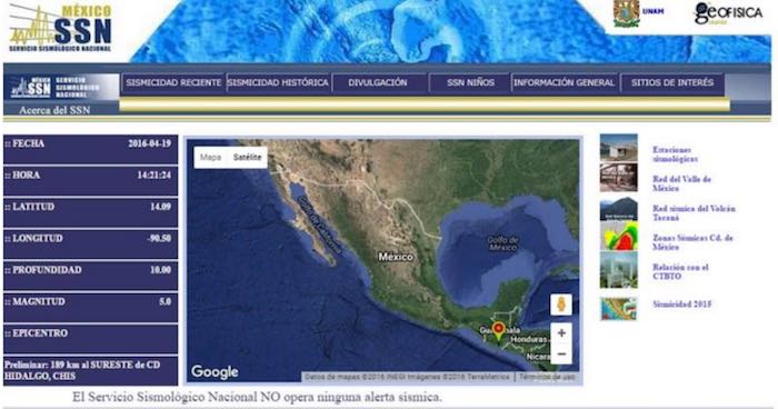 En La Imagen El Anuncio Del Ssn En El Que Se Lee el Servicio Sismológico Nacional No Opera Ninguna Alerta Sísmica Foto Http Ssnunammx