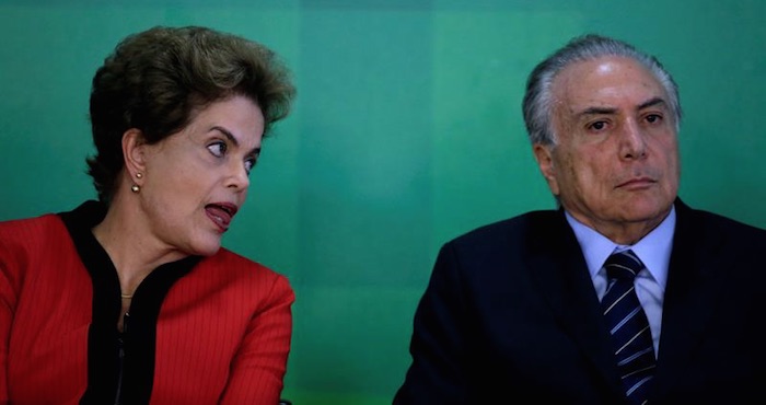 La Presidenta De Brasil Dilma Rousseff Junto Al Vicepresidente De Brasil Michel Temer Foto Efearchivo