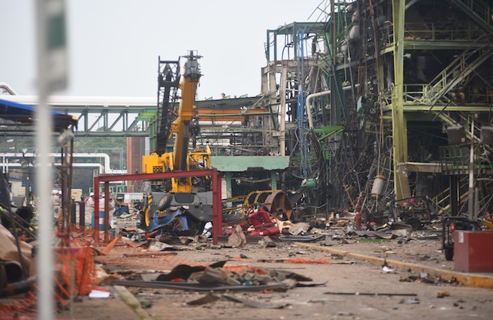 Planta después de la explosión. Foto: Cuartoscuro. 