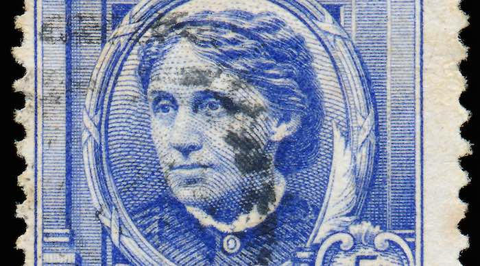 En la imagen, una estampilla, imprimida en 1940 en los Estados Unidos, muestra a la escritora Louisa May Alcott (1832-1888).