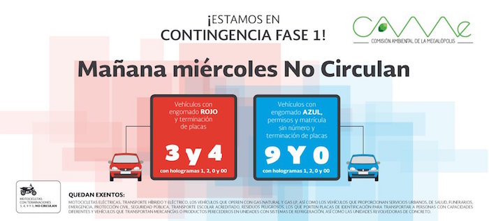 Doble Hoy no Circula por segundo día: Imagen: CAMe