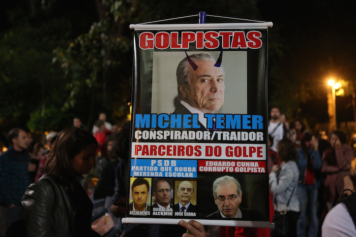 Algunos Brasileños Ven El Proceso De Enjuiciamiento Político a Dilma Como Un Golpe Orquestado Por Michel Temer Foto Xinhua