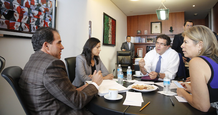 Los senadores Pablo Escudero, Armando Ríos Piter y Marcela Torres Peimbert, integrantes de la Comisión Anticorrupción. Foto: Cuartoscuro