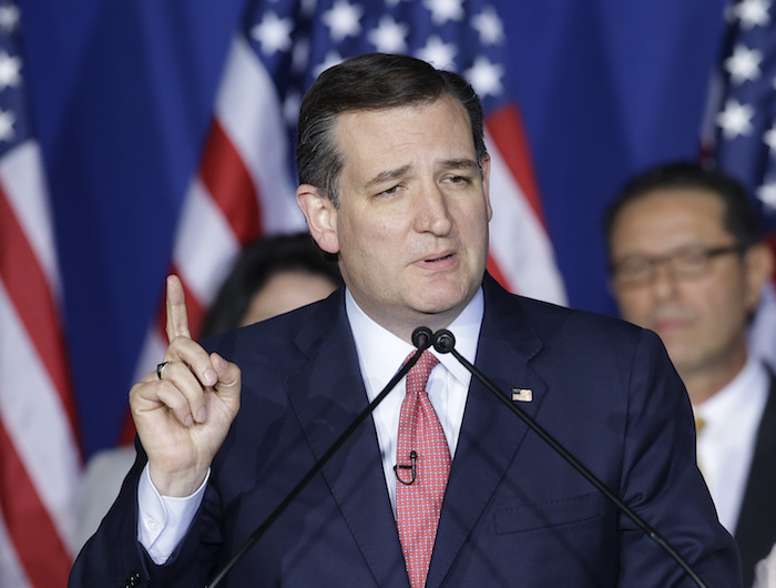 "Dimos todo lo que teníamos en Indiana, pero esta noche los votantes eligieron otro camino", dijo esta noche Ted Cruz. Foto: AP