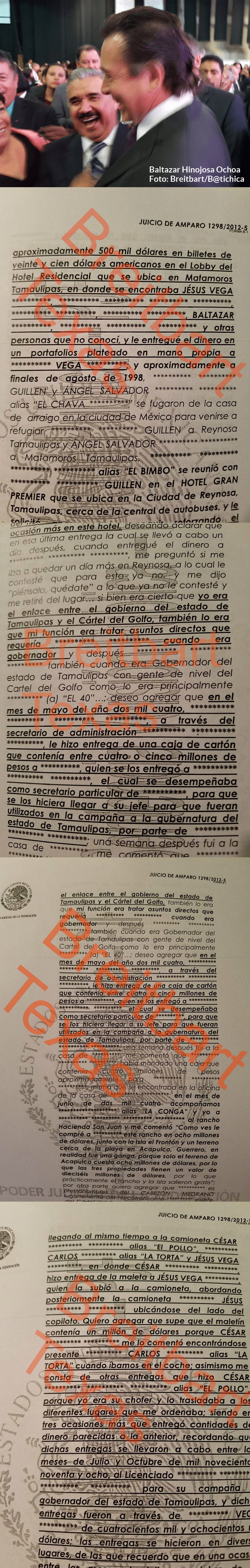 Baltazar Hinojosa es uno de los involucrados por los testigos protegidos. Fotos: Breibart