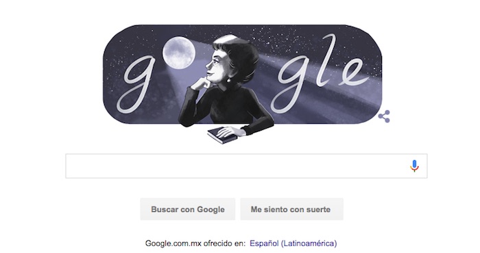 Google Celebra Con Doodle El Natalicio De La Escritora Y Poeta Mexicana Rosario Castellanos Foto Captura De Pantalla