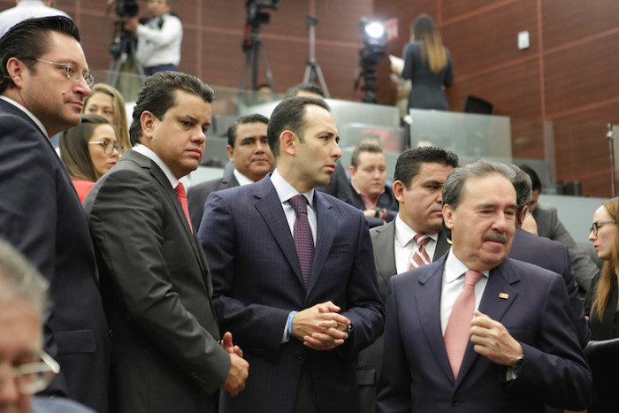 Los coordinadores de las bancadas PRI, PAN y PRD en las Cámaras de Diputados y Senadores anunciaron que el Congreso de la Unión reanudará sus trabajos hasta junio. Foto: Cuartoscuro/Archivo.