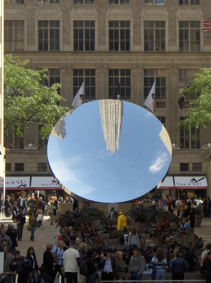 Su Obra Sky Mirror En El Rockefeller Center De Nueva York Foto Shutterstock