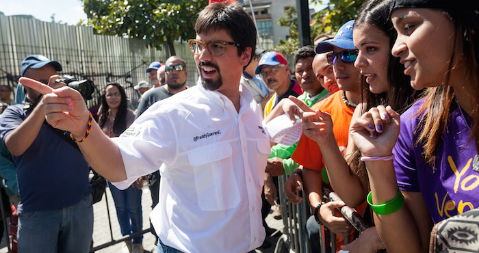 El Diputado De La Coalición Opositora Al Gobierno Nacional Mesa De Unidad Democrática mud Freddy Guevara Foto Efe