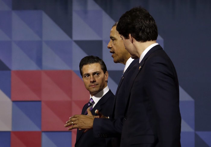 Los Presidente De México Enrique Peña Nieto El De Estados Unidos Barack Obama Y El Primer Ministro De Canadá Justin Trudeau Foto Efe