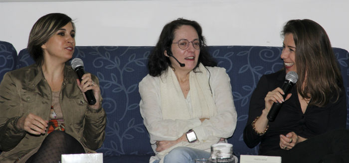 Marta Sanz presentó su novela en México, acompañada por las escritoras Laura Martínez-Belli y Julia Santibáñez. Foto: Luis Barrón, SinEmbargo