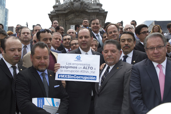 El Presdente De La Coparmex Gustavo De Hoyos Walther Y Afiliados a La Confederación Foto Cuartoscuro