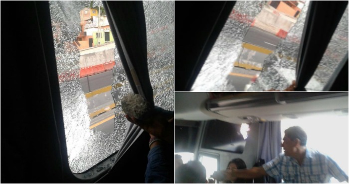 En Su Cuenta Oficial De Facebook Padres De Los Normalistas Desaparecidos Compartieron Fotos De La Ventana Rota Del Autobús Y De La Piedra Con Que La Rompieron Foto Eurocaravana Ayotzinapa