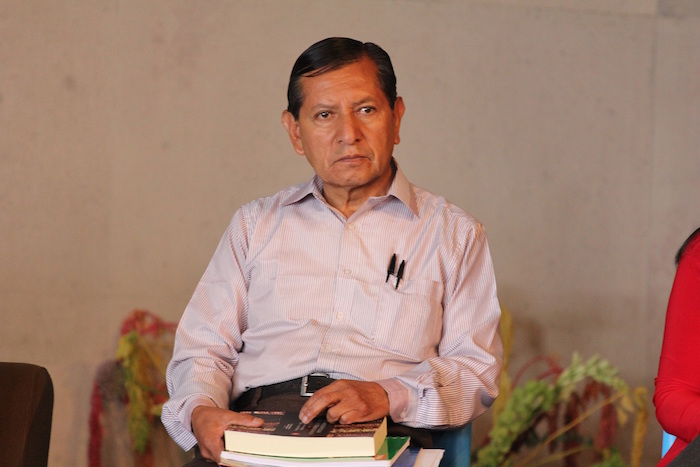 El activista Armando Sacta subrayó la importancia de mantener unidad entre las sociedades de todas partes del mundo para salvaguardar el bienestar del planeta. Foto: Luis Barrón, SinEmbargoMx.