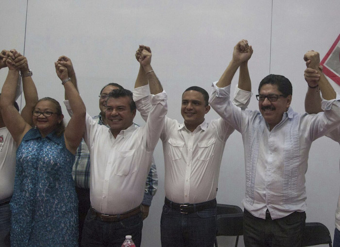 Mauricio Gongora, candidato del PRI-PVEM-PANAL, se declaró triunfador de la elección para Gobernador de Quintana Roo. Foto: Cuartoscuro