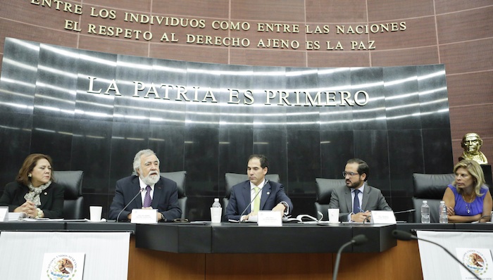 Senadores durante la discusión 