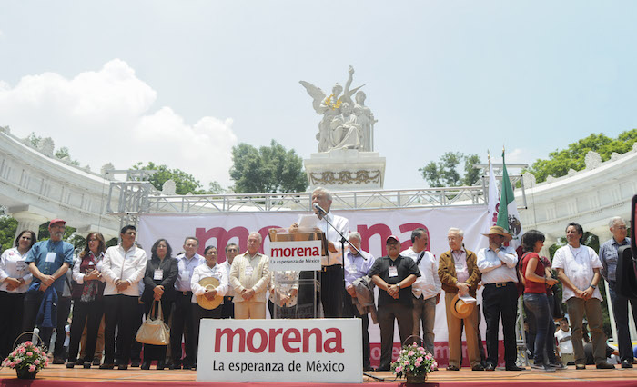 Andrés Manuel López Obrador Encabezó Un Mitin En La Explanada Del Hemiciclo a Juarez Foto Cuartoscuro