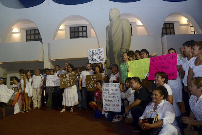 Ciudadanos protestaron en Cancún. Foto: Cuartoscuro. 