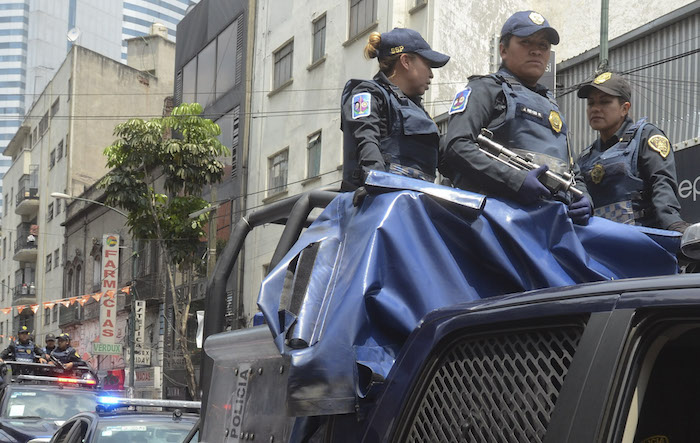 Policías de la Secretaría de Seguridad Pública (SSP) resguardan que el proceso de la Jornada Electoral transcurra en orden en la Ciudad de México. Foto: Cuartoscuro