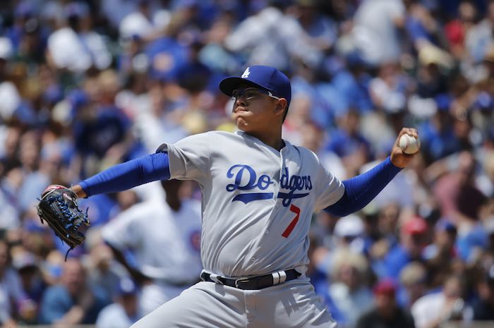 El Mexicano Julio Urías Abridor De Los Dodgers De Los Ángeles Hace Un Lanzamiento En El Juego Del Jueves De Junio De Ante Los Cachorros De Chicago Foto Ap