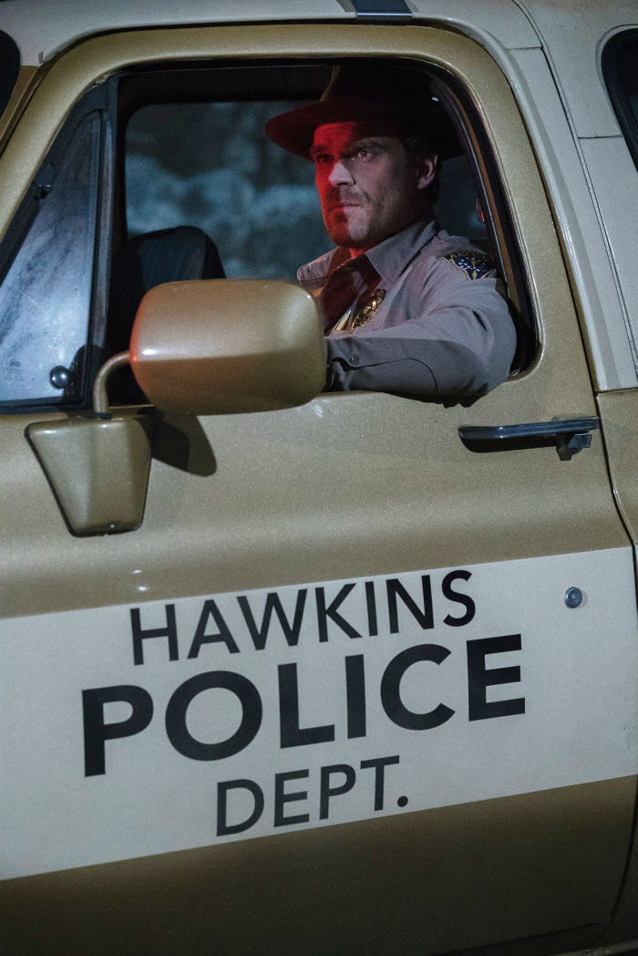 Jim Hooper, jefe del Departamento de Policía de Hawkins (extraordinario trabajo del neoyorquino David Harbour). Foto: Netflix