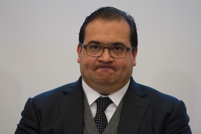 .- Javier Duarte Ochoa, gobernador de Veracruz, durante la presentación a medios del Foro Iberoamericano de Ciudades en la Secretaría de Relaciones Exteriores. FOTO: IVÁN STEPHENS /CUARTOSCURO.COM