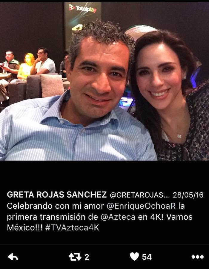 Ochoa Reza y su esposa Greta Rojas. Foto: Greta Rojas