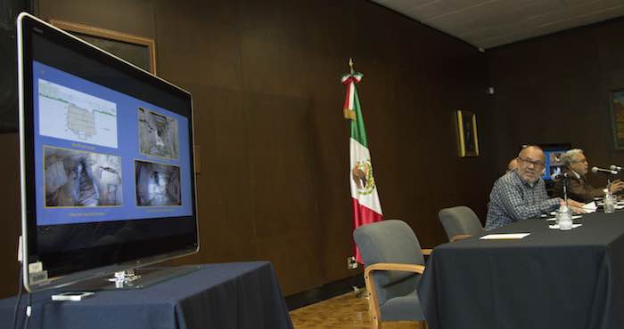 Los canales pasan por debajo de la tumba del Rey Pakal y se presume podrían alimentar a un manantial subterráneo, o haber fungido como sistema de desagüe de la ciudad. Foto: Cuartoscuro.