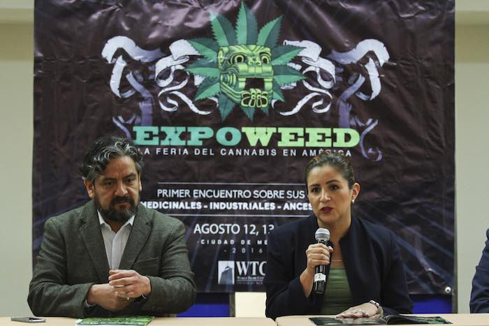 Julio Zeni Coeditor De La Revista Cañamo Leopoldo Rivera Organizador De La Expoweed México Martha Tagle Senadora De La República Raúl Elizalde De La Fundación Por Grace Y Dion Markgraaff Director En México De General Hemp Durante La Conferencia De Presentación De La Expoweed Foto Cuartoscuro