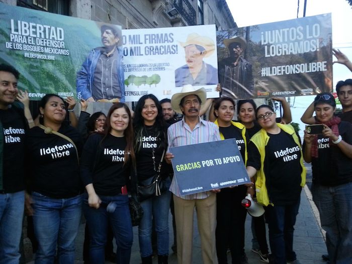 El activista agradeció a las miles de personas que apoyaron su causa. Foto: Ivette Lira, SinEmbargo