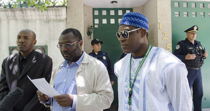 Pronunciamiento En Contra Del Grupo Terrorista Boko Haram Frente a La Embajada De Nigeria En México Foto Cuartoscuro