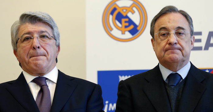 Los Presidentes Del Real Madrid Florentino PÈrez d Y Del AtlÈtico De Madrid Enrique Cerezo i Foto Efe