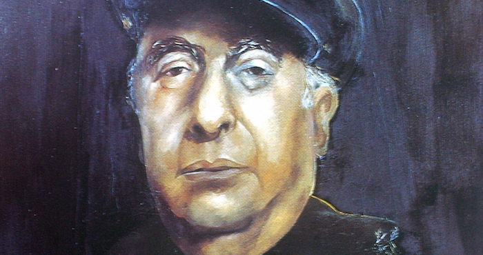 Retrato De Pablo Neruda Donado a La Fundación Que Lleva Su Nombre Por La Artista Española Sofia Grandalia Foto Efecristian Larrain