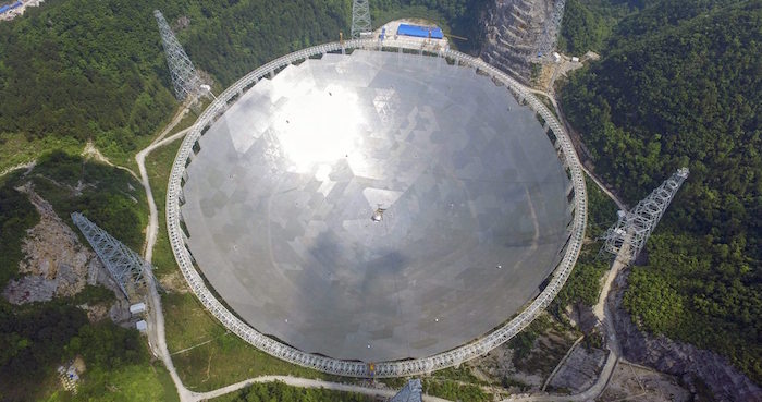 El telescopio esférico tiene una apertura de 500 metros. Foto: EFE/Str Prohibido su uso en China