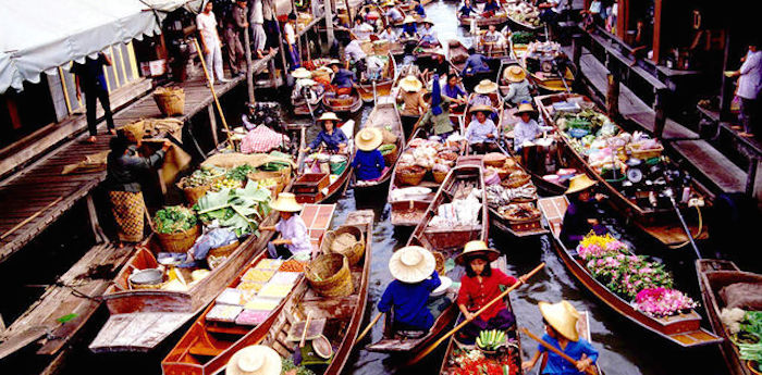 Canal principal de Damnoen Saduak. Foto: Turismo de Tailandia