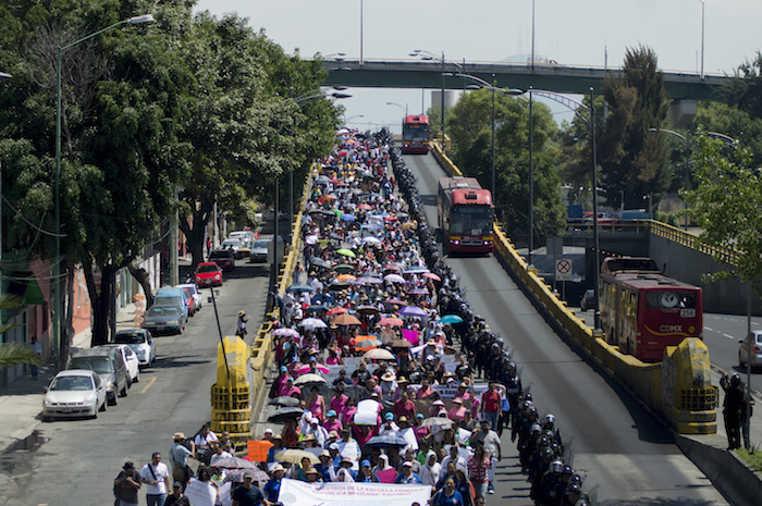 Un sector que ha convocado marchas de forma constante es el magisterial. Foto: Cuartoscuro