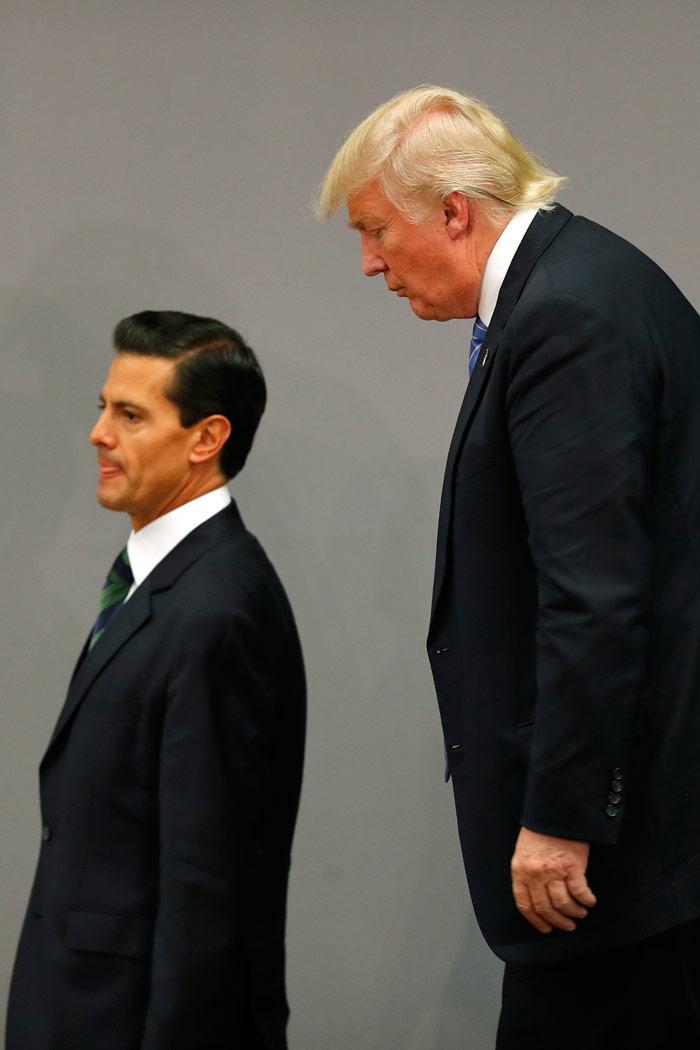 Trump y Peña en Los Pinos. Foto: AP