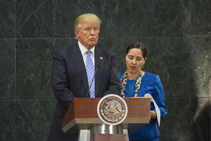 Donald Trump, candidato republicano a la Presidencia de Estado Unidos, reiteró en México su intención de ampliar el muro en la frontera. Foto: Cuartoscuro