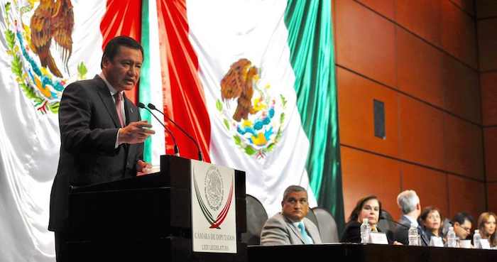 El titular de Segob compareció ante la Cámara de Diputados. Foto: Especial.