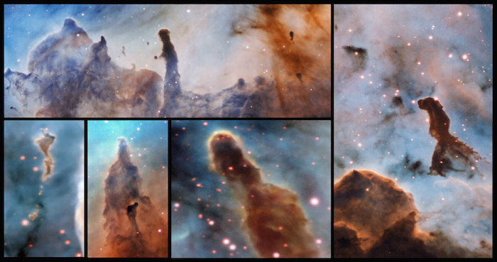 Imágenes Captadas De Las Enormes Estructuras En Forma De Torres Que Hay En El Interior De La Nebulosa De Carina Foto Efe