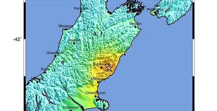 Un Folleto Informativo Publicado Hoy Por El Servicio Geológico De Los Estados Unidos Que Muestra La Ubicación Del Terremoto De Magnitud Que Azotó La Isla Sur De Nueva Zelanda a Km De Christchurch Foto Efe