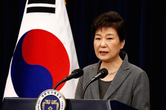 La Presidenta De Corea Del Sur Park Geun hye Hace Una Declaración a La Nación Desde La Casa Azul Residencia Presidencial En Seúl Corea Del Sur Foto Efe