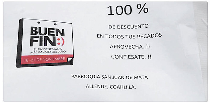 El Alcalde Reynaldo Tapia Valadéz invita a los habitantes de Allende a confesarse con “el padre Chuy”. Foto: Especial.