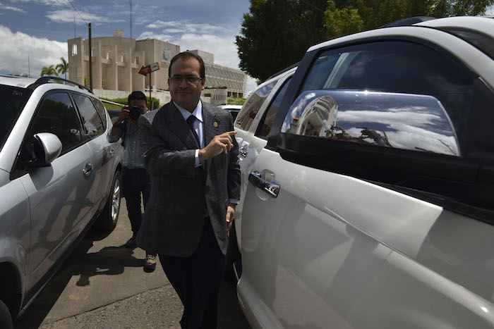 El Gobernador con licencia Javier Duarte de Ochoa, ahora prófugo, ha sido puesto en el centro de atención por parte del Gobierno y el PRI. Foto: Cuartoscuro