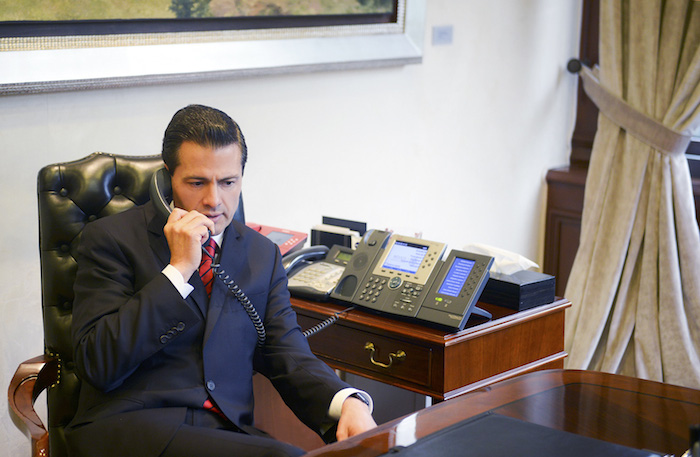 El Presidente Enrique Peña Nieto dijo que felicitó por teléfono a Donald Trump y que tuvo con él una charla “cordial, amable y respetuosa”. Foto: Cuartoscuro 