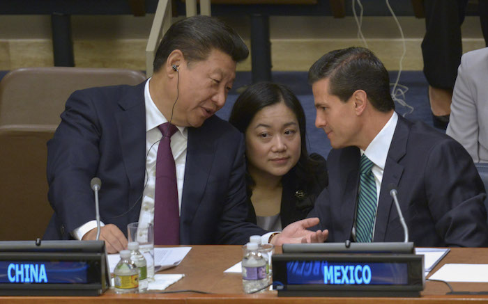 El presidente Enrique Peña Nieto y el presidente de China, Xi Jinping. 