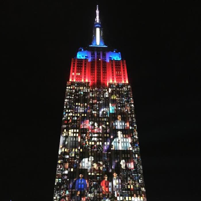 De Acuerdo Con Cnn Dichas proyecciones Continuarán Durante Toda La Noche Foto Vía Twitter empirestatebldg