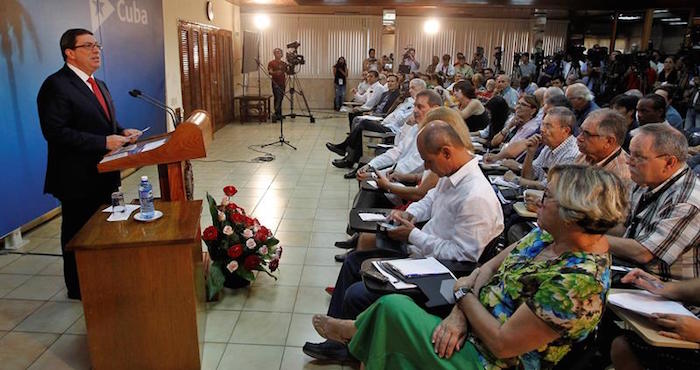 El Canciller Cubano Bruno Rodríguez Parrilla i Habla Durante La Presentación Del Informe De Cuba Sobre El Bloqueo Económico Comercial Y Financiero De Estados Unidos Contra La Isla Foto Efearchivo