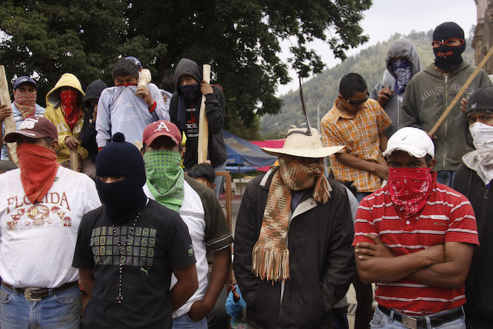 El movimiento de la comunidad indígena de Cherán inició en abril de 2011. Cuando habitantes de la comunidad se defendieron de los talamontes protegidos por un grupo armado. Foto: Cuartoscuro 